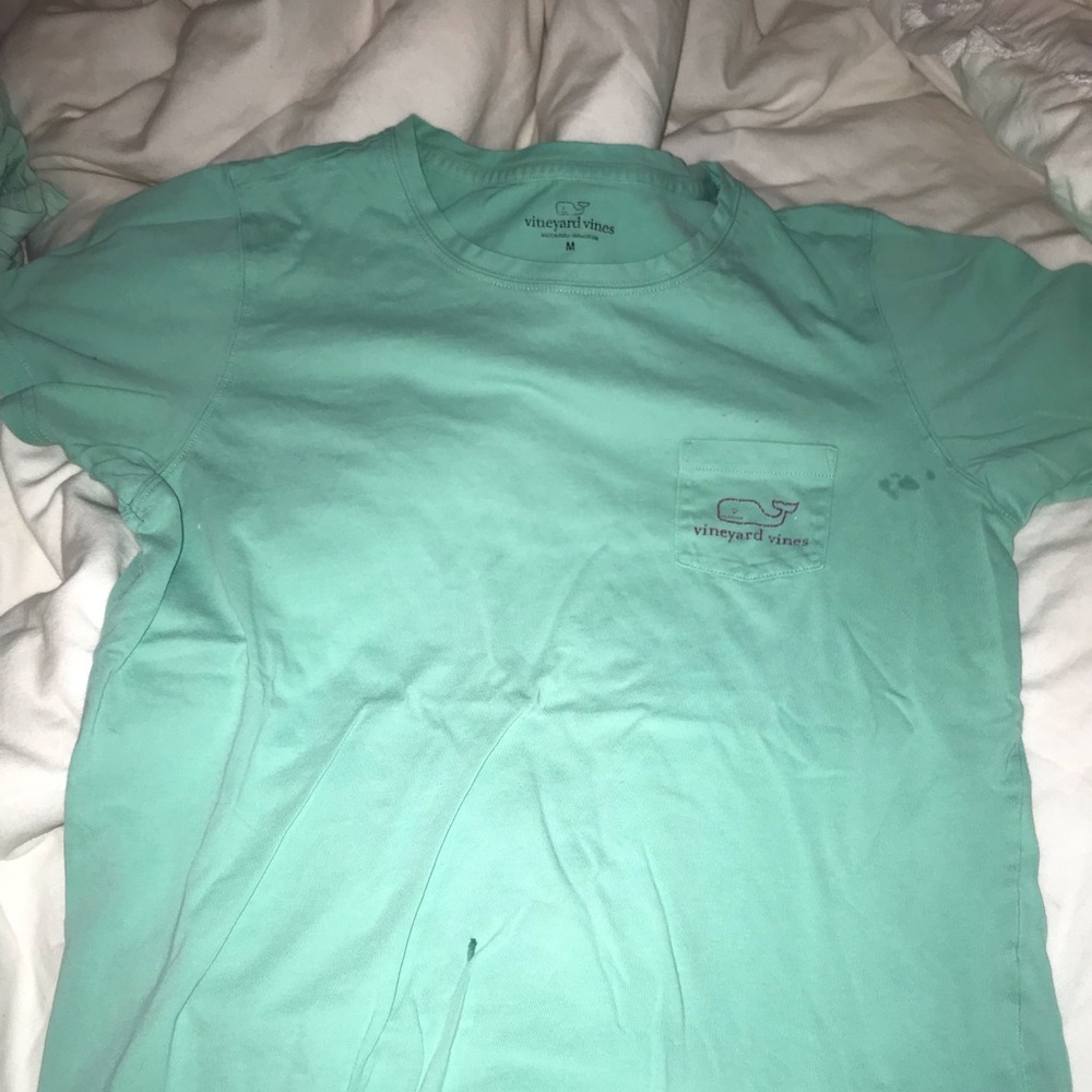 Teal Vineyard Vines shirt